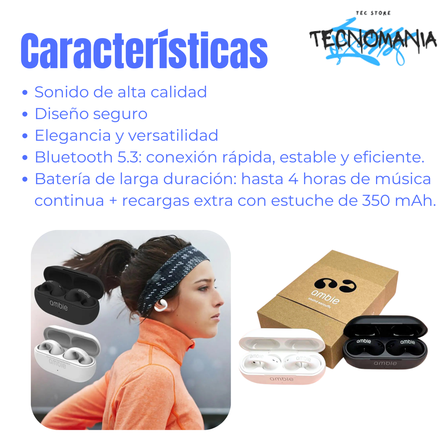 AudÍfonos Inalámbricos Estilo Aretes