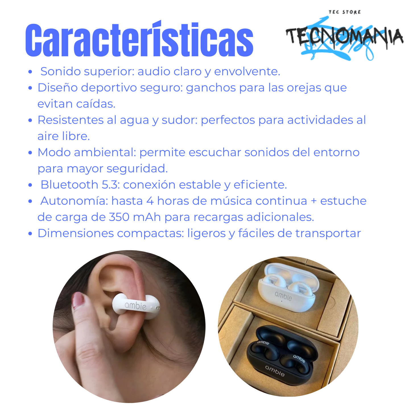 Audífonos Inalámbricos Modelo Arete
