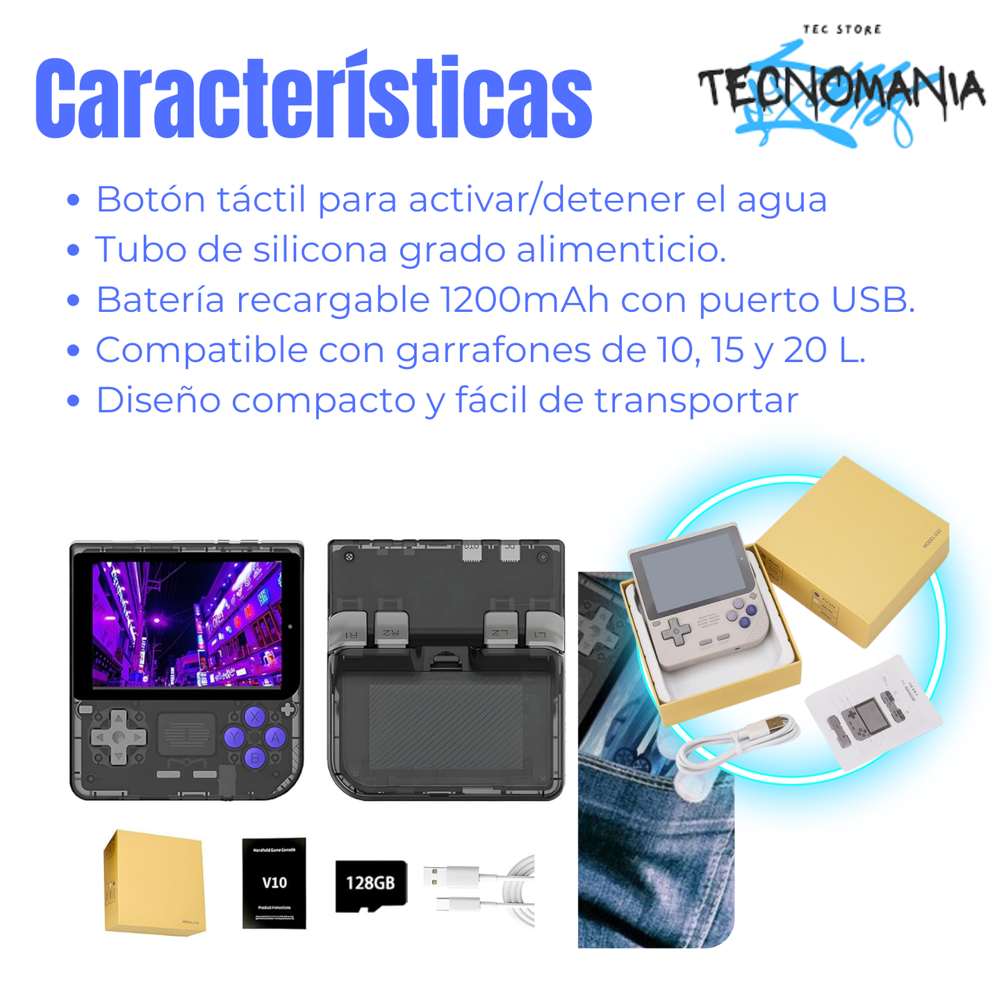 Powkiddy V10 128gb 10000 Juegos