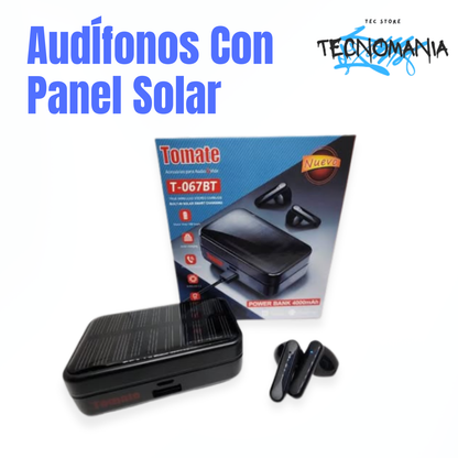 Audífonos Bluetooth con Panel Solar