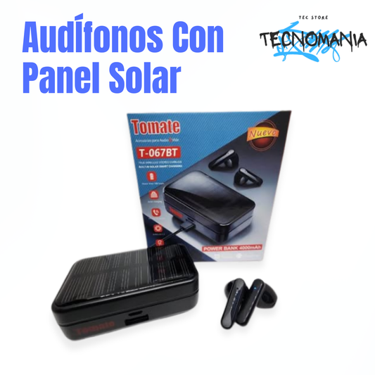 Audífonos Bluetooth con Panel Solar